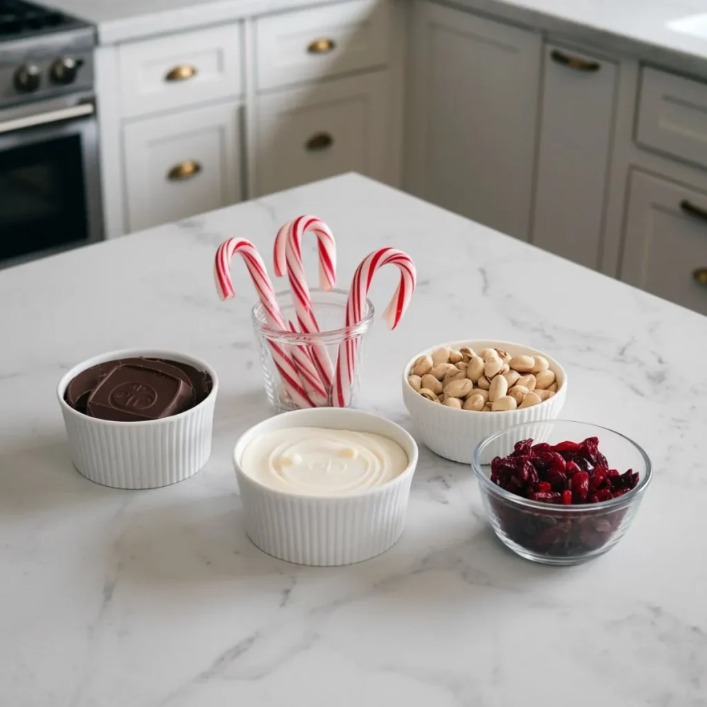 ingredients - Christmas Chocolate Bark -easydelishfood