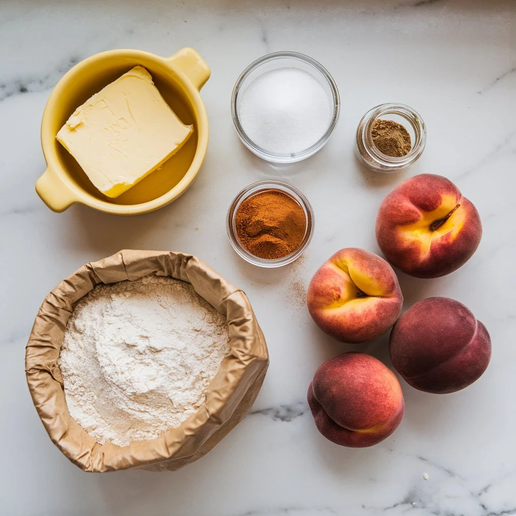 ingredients Peach Crumble Recipe - easydelishfood